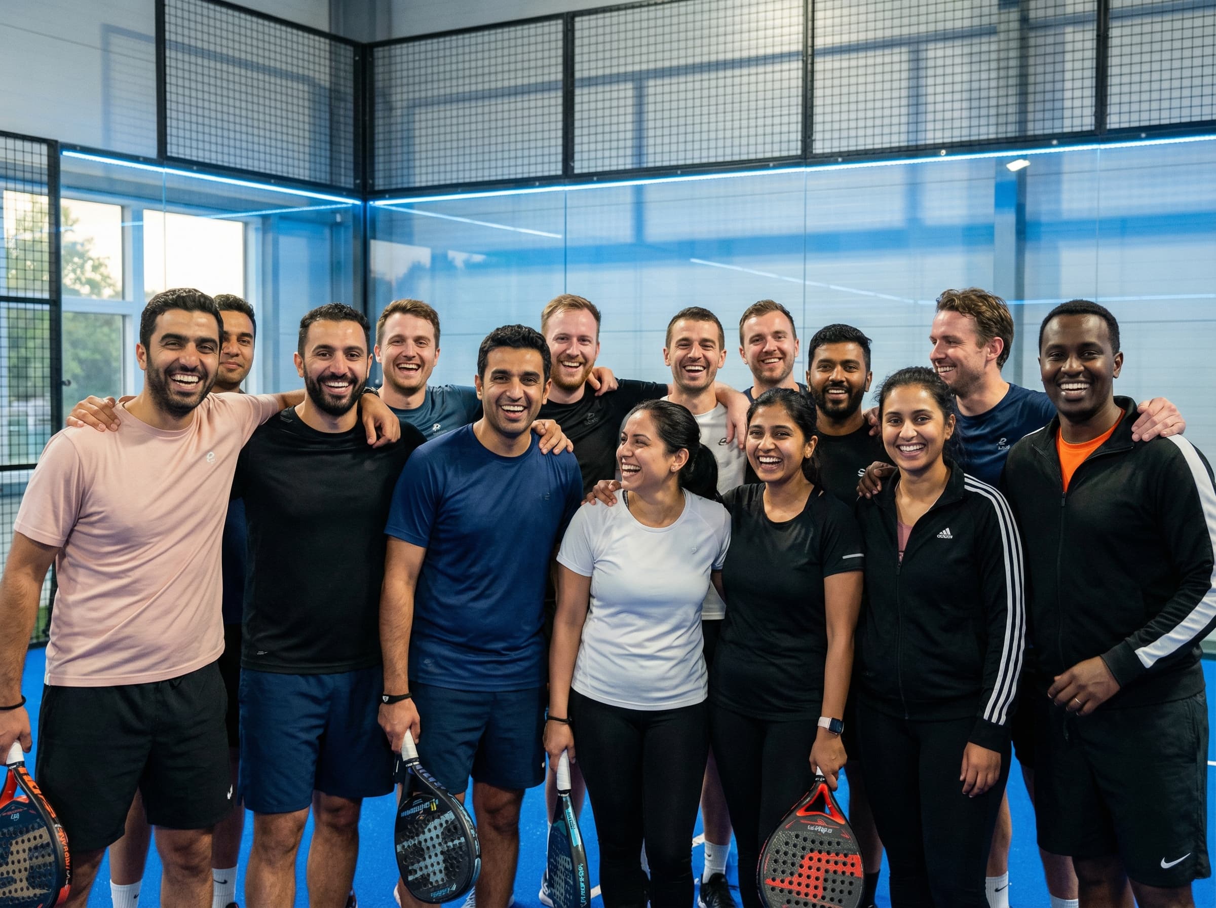 Padel community gathering in Dubai
